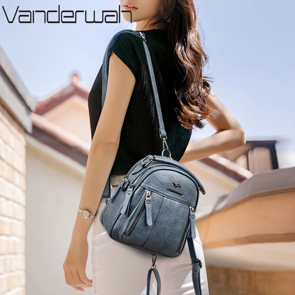 4 In 1 Leather Backpacks Multi - огляд і ціна Mini Backpack Purse