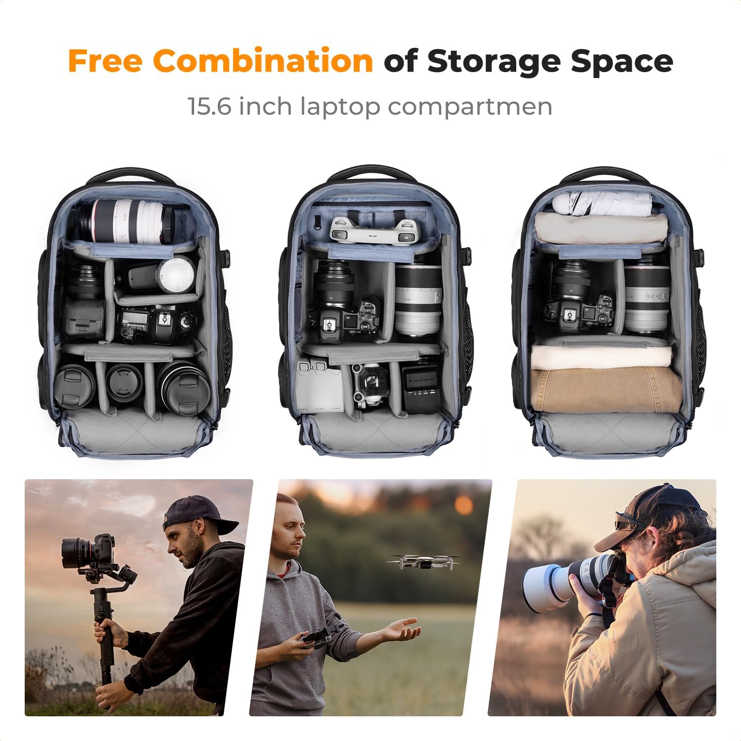 K&F CONCEPT Camera Backpack,25 - огляд і ціна Laptop Backpack 15.6
