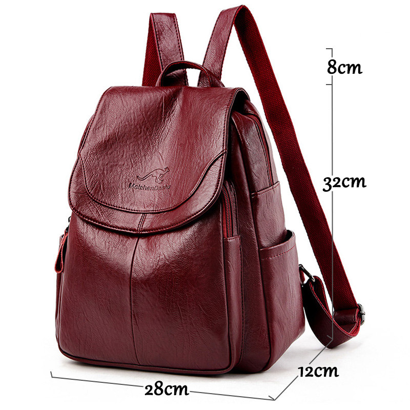 9 Color Women Soft Leather Bac - огляд і ціна Leather Backpack Vintage