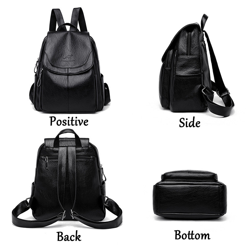 9 Color Women Soft Leather Bac - огляд і ціна Leather Backpack Vintage