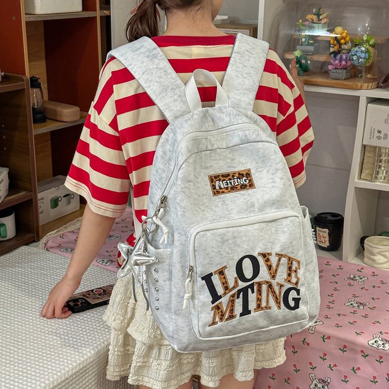 Y2K Grey Backpack for Women, C - огляд і ціна School Backpack Teen