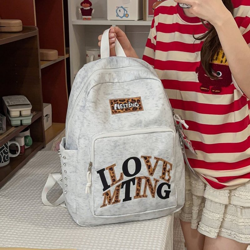 Y2K Grey Backpack for Women, C - огляд і ціна School Backpack Teen