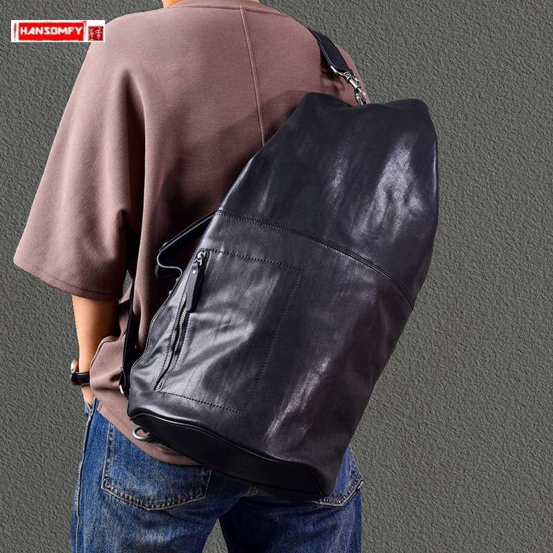 2025 New Large Capacity Genuin - огляд і ціна Leather Backpack Vintage
