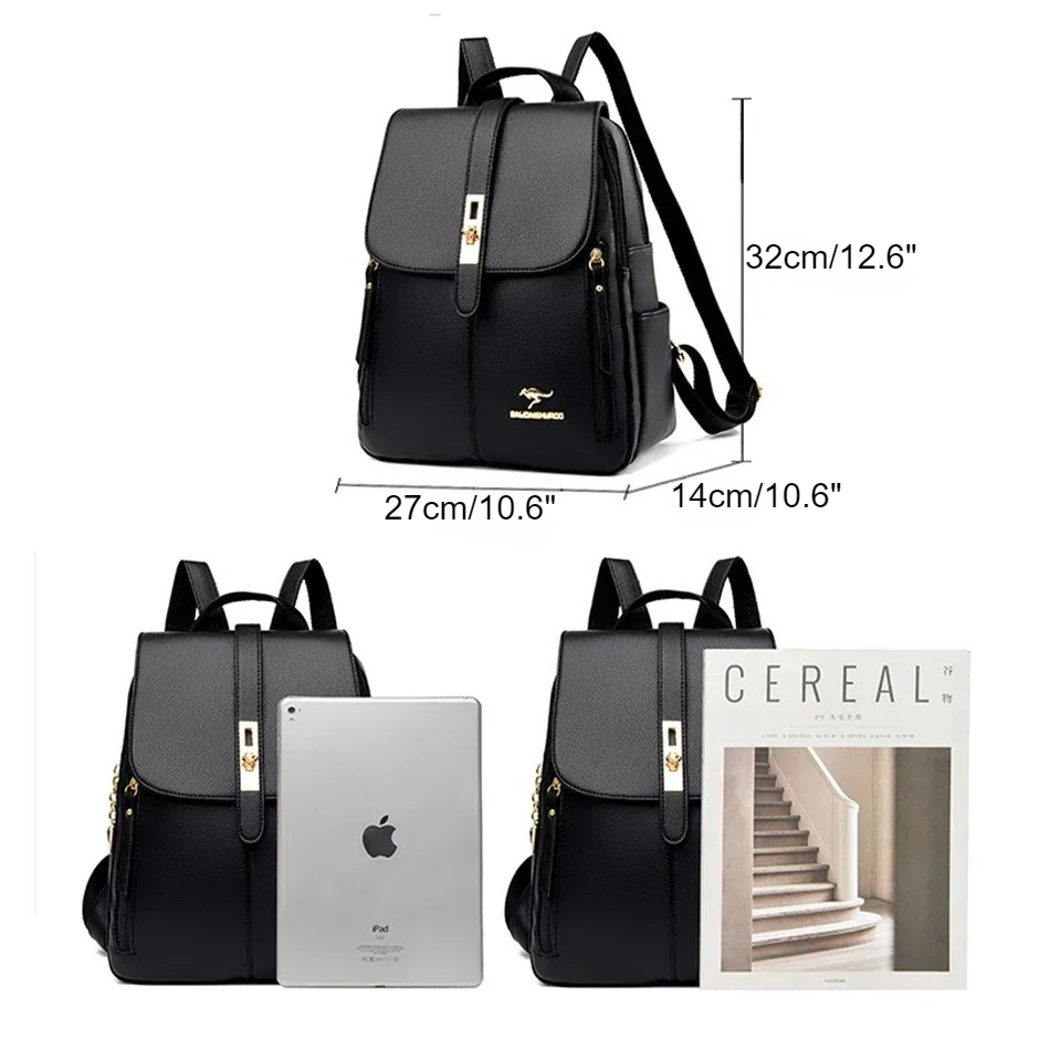 Women Leather Large Capacity B - огляд і ціна Leather Backpack Vintage